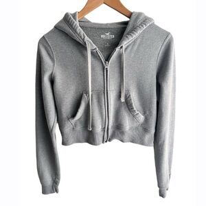 Hollister Cropped Micro Fleece Hoodie